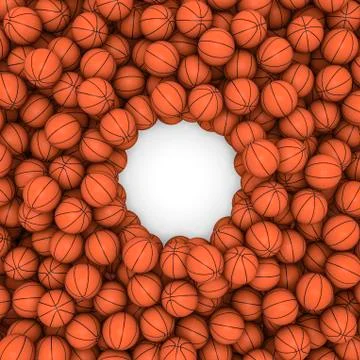 Basket balls frame Illustrazione stock