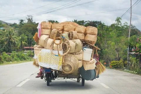 Basket Baskets in the car, Indonesia, Java island Copyright: xZoonar.com/G... Fotos de archivo