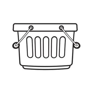 Basket in black Stock Illustration