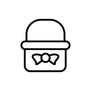 Basket bow icon. Simple line vector elements of religious holiday for ui and ux Illustrazione stock