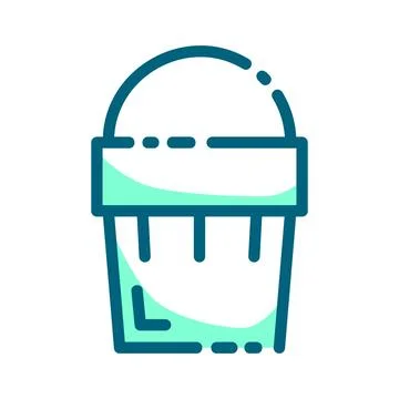 Basket bucket e commerce dual tones icon. Stock Illustration