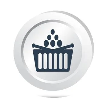 Basket button icon 스톡 일러스트