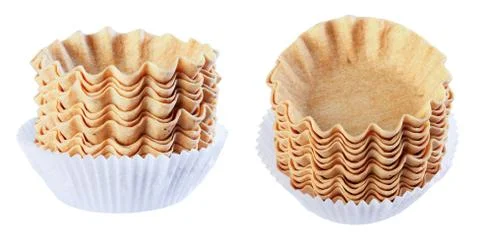Basket for cakes, empty, isolate on a white background, different angles. Stock Photos