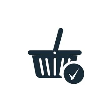 Basket Cart Shopping, E-Commerce Icon Design Template Elements Stock Illustration
