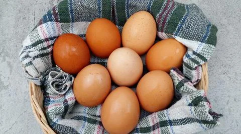 Basket chicken Stock Photos