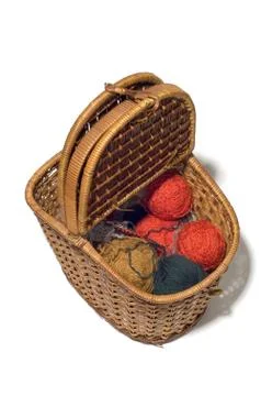 Basket with clew Stock Photos