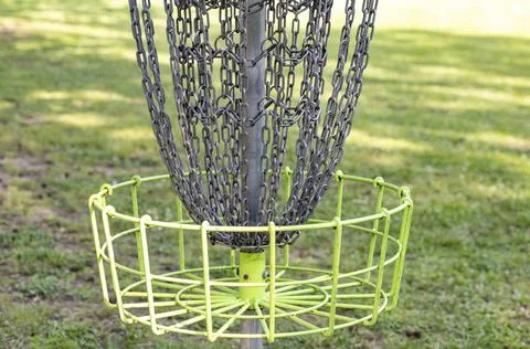 Basket Disc Golf Target 스톡 사진