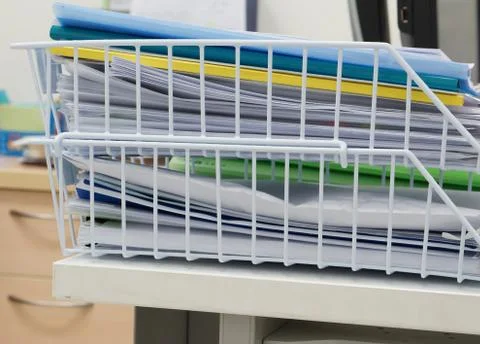 Basket for a documents Stock Photos