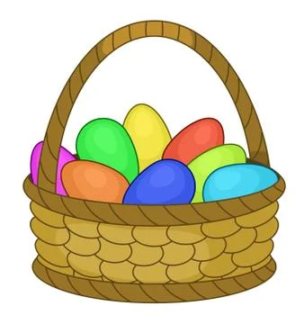 Basket with easter eggs Stock Illustration