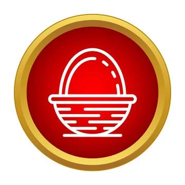 Basket with egg icon for easter and food concepts Stock Illustration
