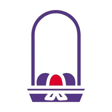 Basket egg icon solid red purple style easter illustration vector element a.. イラスト素材