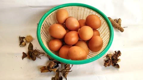 A basket egg Stock Photos