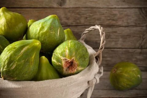 Basket with figs Stock Photos