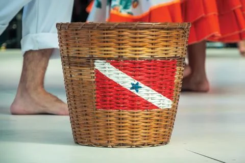 Basket with the flag of Para State 스톡 사진