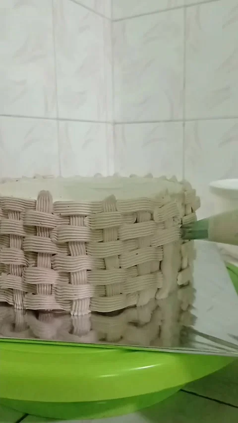 Basket flower cake - p1 Stock Footage 239576778