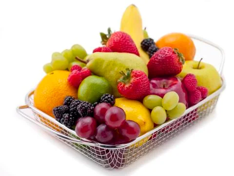 Basket of fruit Stock Photos