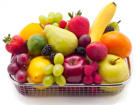Basket of Fruit Stock Photos