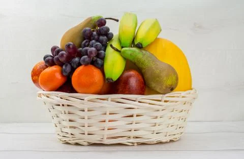 Basket of fruit Stock Photos