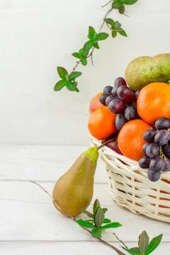 Basket of fruit Stock Photos