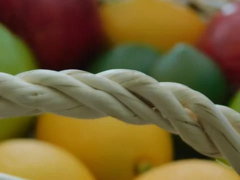 Basket of Fruit Soft Focus Stock Photos