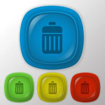 Basket garbage Illustrazione stock