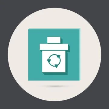 Basket garbage 스톡 일러스트