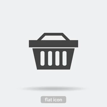 Basket icon, Black vector is type EPS10 Stock Illustration