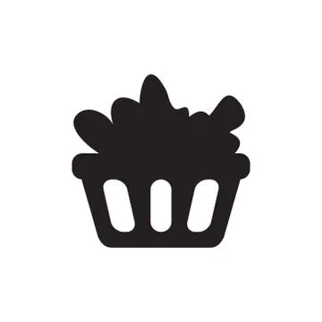 Basket Icon In Flat Style Vector Icon For Apps, UI, Websites. Black Icon Vect Stock Illustration