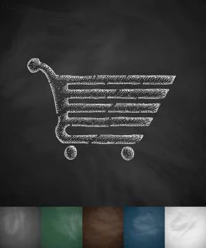 Basket icon. Hand drawn vector illustration Stock Illustration