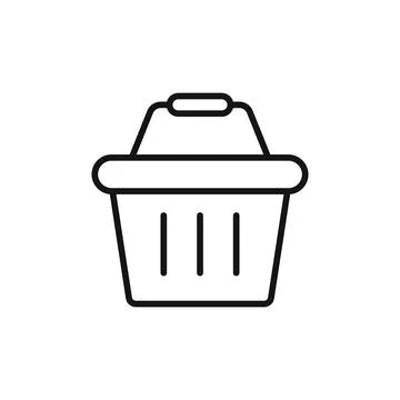 Basket icon logo sign vector outline Illustration
