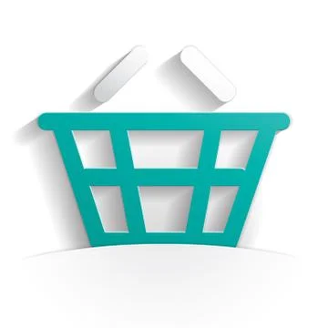 Basket icon paper Stock Illustration