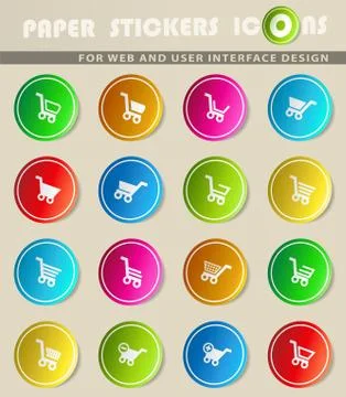 Basket icon set Stock Illustration