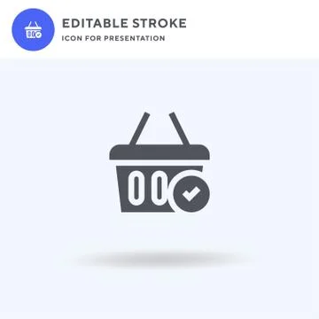 Basket icon vector, filled flat sign, solid pictogram isolated on white, logo イラスト素材