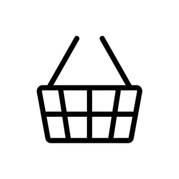 Basket icon vector. Isolated contour symbol illustration 스톡 일러스트