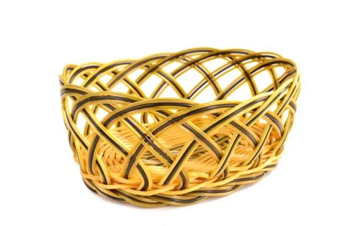 Basket isolated on white background Stock Photos