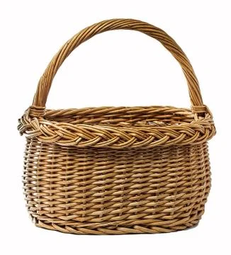 Basket isolated on white background Stock Photos