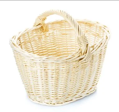 Basket isolated on white background Stock Photos
