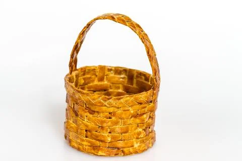 Basket isolated on white Stock Photos