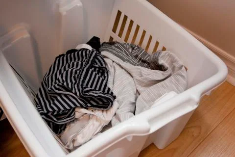 Basket of laundry Stock-Fotos