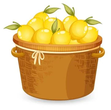 A basket of lemon Stock-Illustration