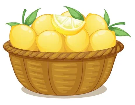 A basket of lemons Stock-Illustration
