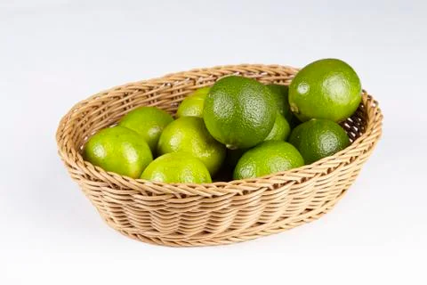 Basket of limes Foto stock