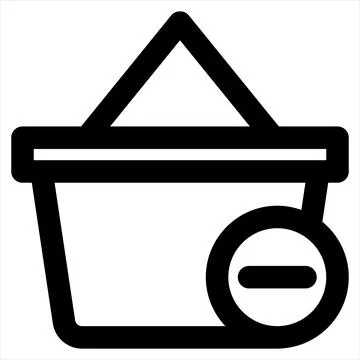 Basket line icon vector illustration isolated on white background Ilustración de archivo