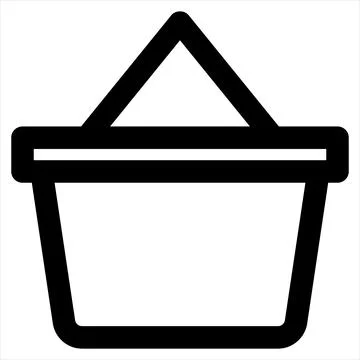 Basket line icon vector illustration isolated on white background Stock Illustration