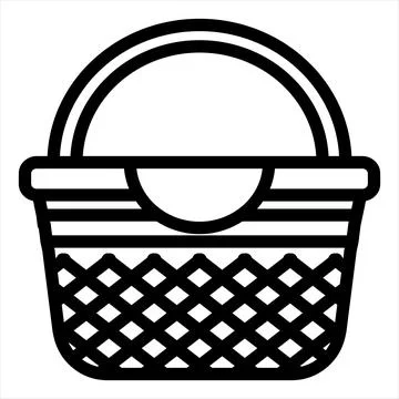 Basket line icon vector illustration isolated on white background Stock Illustration