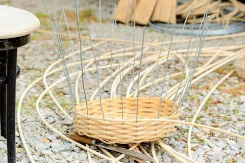 Basket making Stock Photos