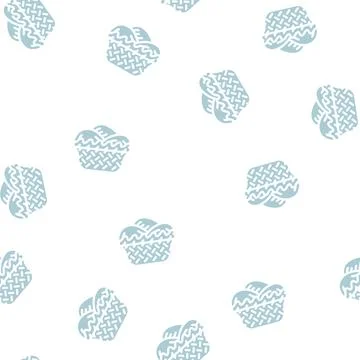 Basket with mango glyph vector seamless pattern イラスト素材