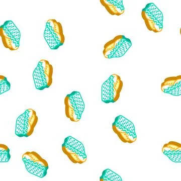 Basket with mango isometric icon seamless pattern Stock Illustration