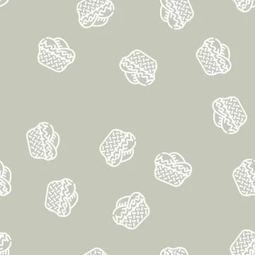 Basket with mango line vector seamless pattern Stock Illustration