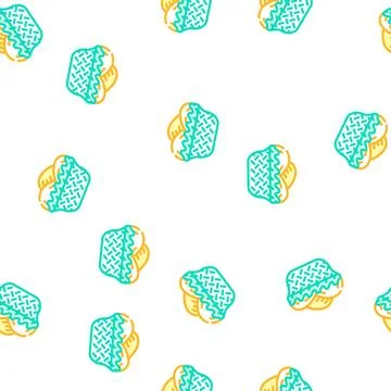 Basket with mango vector seamless pattern Stock Illustration